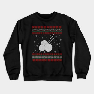 Knitting Ugly Christmas Sweater Gift Crewneck Sweatshirt